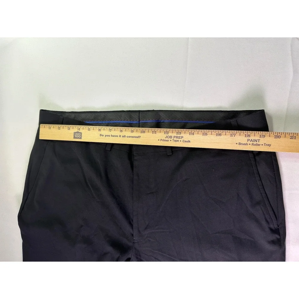 Billy London UK Mens Black Slim Fit Dress Pants 40x32 Suit Trousers Flat Front - Picture 6 of 10